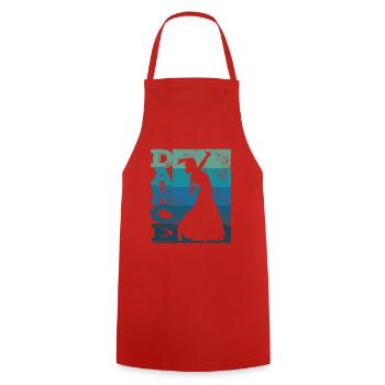 Flamenco woman with flamenco dress - Cooking Apron - red - Front - AI Model Male 185 dark (185cm)