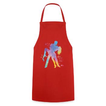 Salsero et Salsera Salsa-festival - Tablier de cuisine - rouge - Devant - AI Model Male 185 dark (185cm)