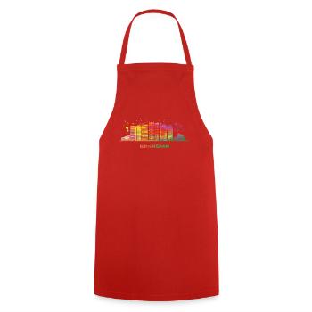 Birminghamer Skyline Birmingham - Tablier de cuisine - rouge - Devant - AI Model Male 185 dark (185cm)