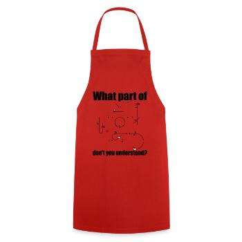 Which part of the Aresti aerobatic maneuvers - Cooking Apron - red - Front - AI Model Male 185 dark (185cm)