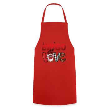 Bingo Love Leo Pattern Women Men Bingo - Kochschürze - Rot - Vorne - AI Model Male 185 dark (185cm)