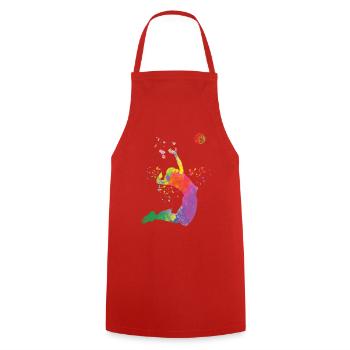Volleyball players children beach volleyball - Cooking Apron - red - Front - AI Model Male 185 dark (185cm)