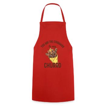 Tu es la cannelle de mon churro - Tablier de cuisine - rouge - Devant - AI Model Male 185 dark (185cm)