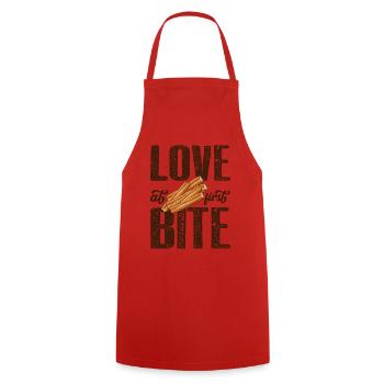 Love at first bite Mexican churros - Cooking Apron - red - Front - AI Model Male 185 dark (185cm)