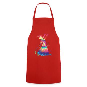 Flamenco woman with flamenco dress - Cooking Apron - red - Front - AI Model Male 185 dark (185cm)