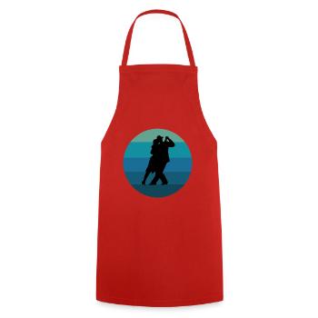Tango Argentin Danse Milonga Vals - Tablier de cuisine - rouge - Devant - AI Model Male 185 dark (185cm)
