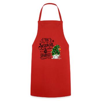 Tis The Season To Sparkle Christmas Gnome - Cooking Apron - red - Front - AI Model Male 185 dark (185cm)