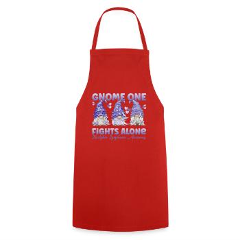 Gnome One fights Hodgkin's lymphoma alone - Cooking Apron - red - Front - AI Model Male 185 dark (185cm)