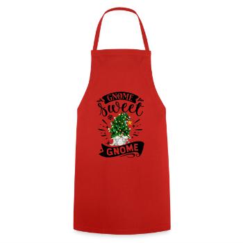 Xmas Gnomies Gnome Sweet Gnome Christmas Gnome - Cooking Apron - red - Front - AI Model Male 185 dark (185cm)