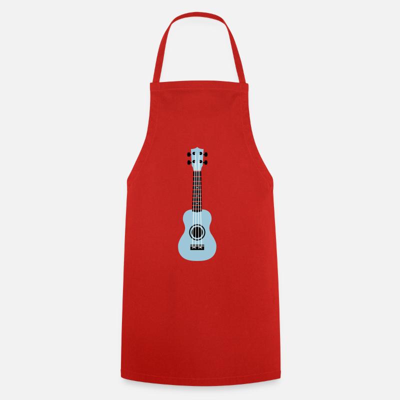 ukulele - Cooking Apron - red
