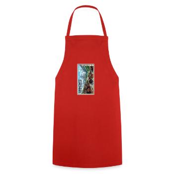 Grimentz Alpine Panorama Suisse - Tablier de cuisine - rouge - Devant - AI Model Male 185 dark (185cm)