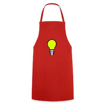 Light bulb (3 colors) - Tablier de cuisine - rouge - Devant - AI Model Male 185 dark (185cm)