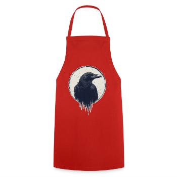 Raven - Cooking Apron - red - Front - AI Model Male 185 dark (185cm)