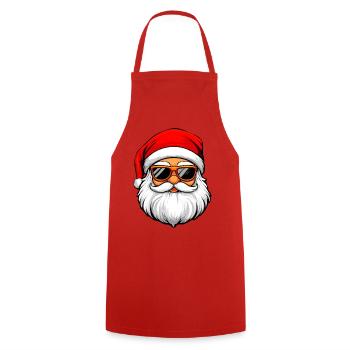 cool Santa Claus - Cooking Apron - red - Front - AI Model Male 185 dark (185cm)