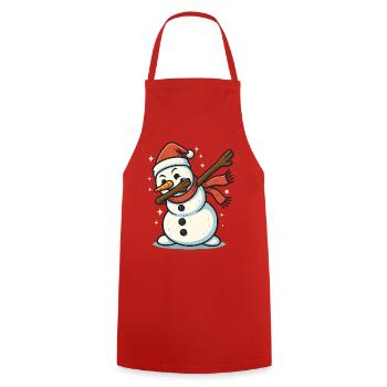 Tamponnement du bonhomme de neige - Tablier de cuisine - rouge - Devant - AI Model Male 185 dark (185cm)