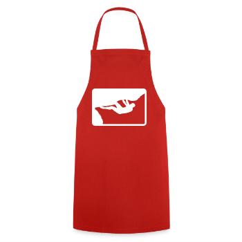 Boulderer en plein air - Tablier de cuisine - rouge - Devant - AI Model Male 185 dark (185cm)