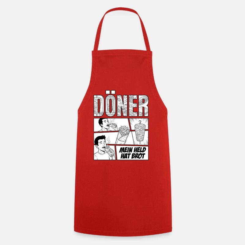Döner Held – Comic - Kochschürze - Rot
