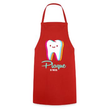 dentist - Cooking Apron - red - Front - AI Model Male 185 dark (185cm)