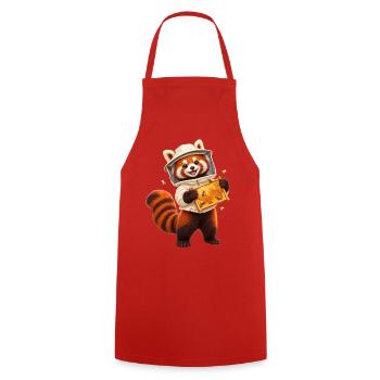 Roter Panda-Imker mit Wabenwabe - Kochschürze - Rot - Vorne - AI Model Male 185 dark (185cm)