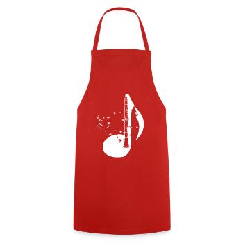 Clarinette clarinette joueur T-shirt cadeau - Tablier de cuisine - rouge - Devant - AI Model Male 185 dark (185cm)