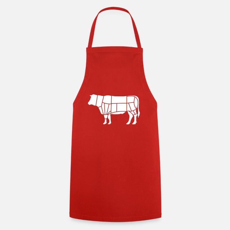 boeuf boucher_b1 - Tablier de cuisine - rouge