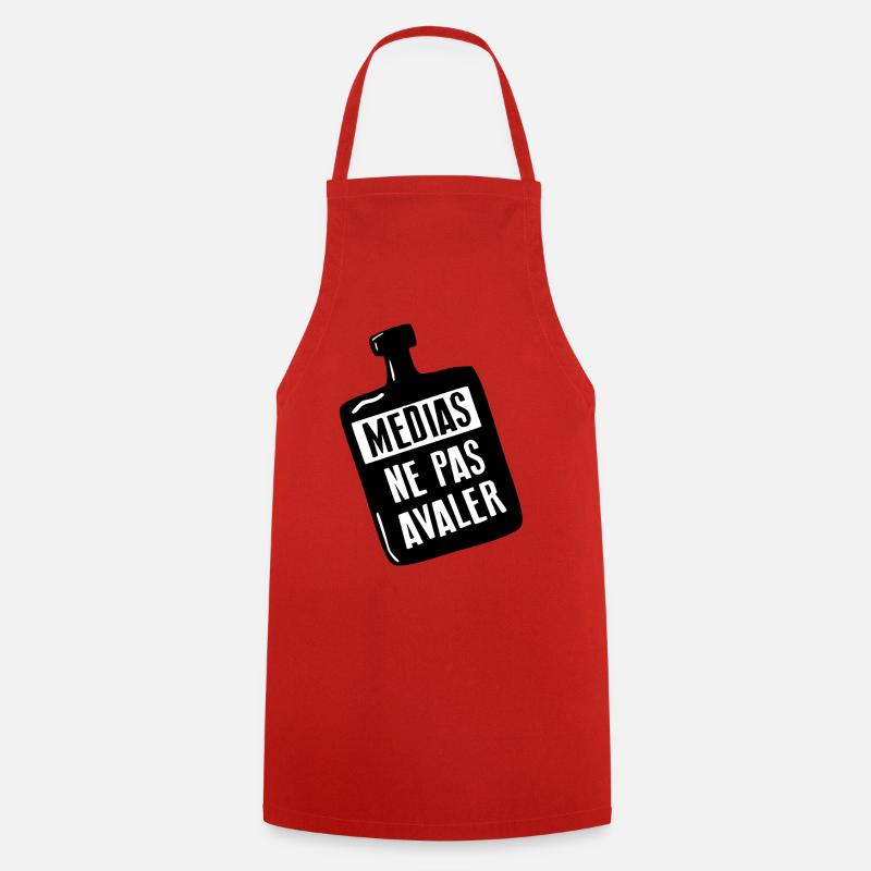 Médias : Ne Pas Avaler - Tablier de cuisine - rouge