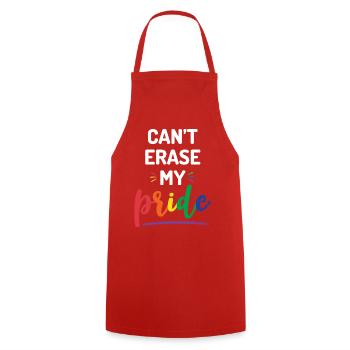 Can't Erase My Pride - Cooking Apron - red - Front - AI Model Male 185 dark (185cm)