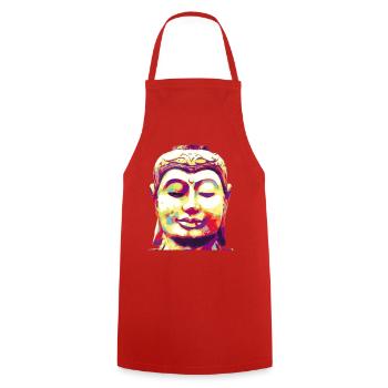 Buddha - Cooking Apron - red - Front - AI Model Male 185 dark (185cm)