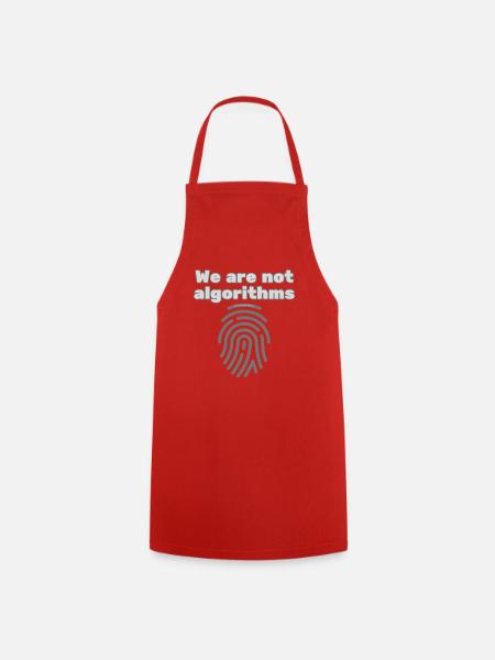 Mensch statt Algorithmus – Statement T-Shirt - Kochschürze - Rot