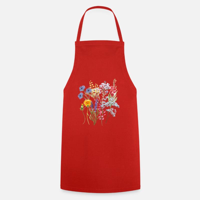 Summer meadow for the heart - Cooking Apron - red