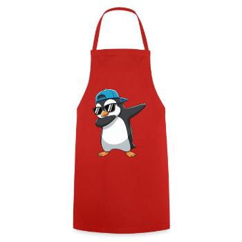 Dessins animés de lunettes de soleil Penguin à appliquer à la perfection - Tablier de cuisine - rouge - Devant - AI Model Male 185 dark (185cm)