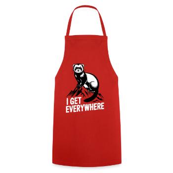 Ferret I Get Everywhere - Cooking Apron - red - Front - AI Model Male 185 dark (185cm)