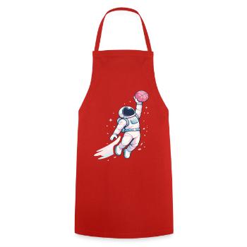 Cosmic Hoop Astronaut - Cooking Apron - red - Front - AI Model Male 185 dark (185cm)