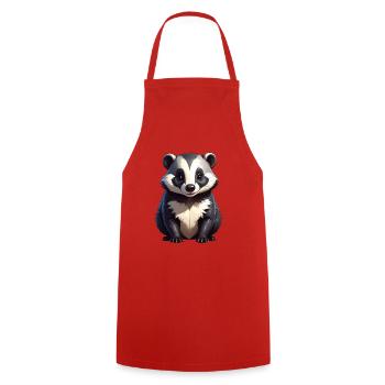 Blaireau - Tablier de cuisine - rouge - Devant - AI Model Male 185 dark (185cm)