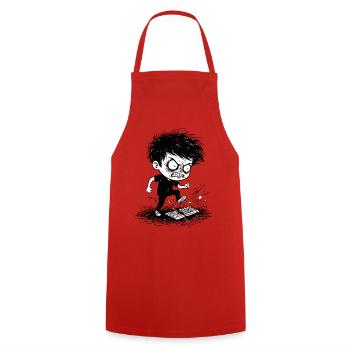 Gamer Anger Broken Keyboard Manga Black Blan - Cooking Apron - red - Front - AI Model Male 185 dark (185cm)