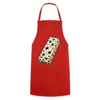 Chocolate Bar with Chocolate Chip Pattern - Cooking Apron - red - Front - AI Model Male 185 dark (185cm)