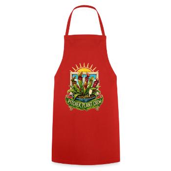 PITCHER PLANT CREW Plants - Cooking Apron - red - Front - AI Model Male 185 dark (185cm)