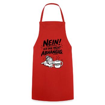 Kaffee zum Überleben - Kochschürze - Rot - Vorne - AI Model Male 185 dark (185cm)