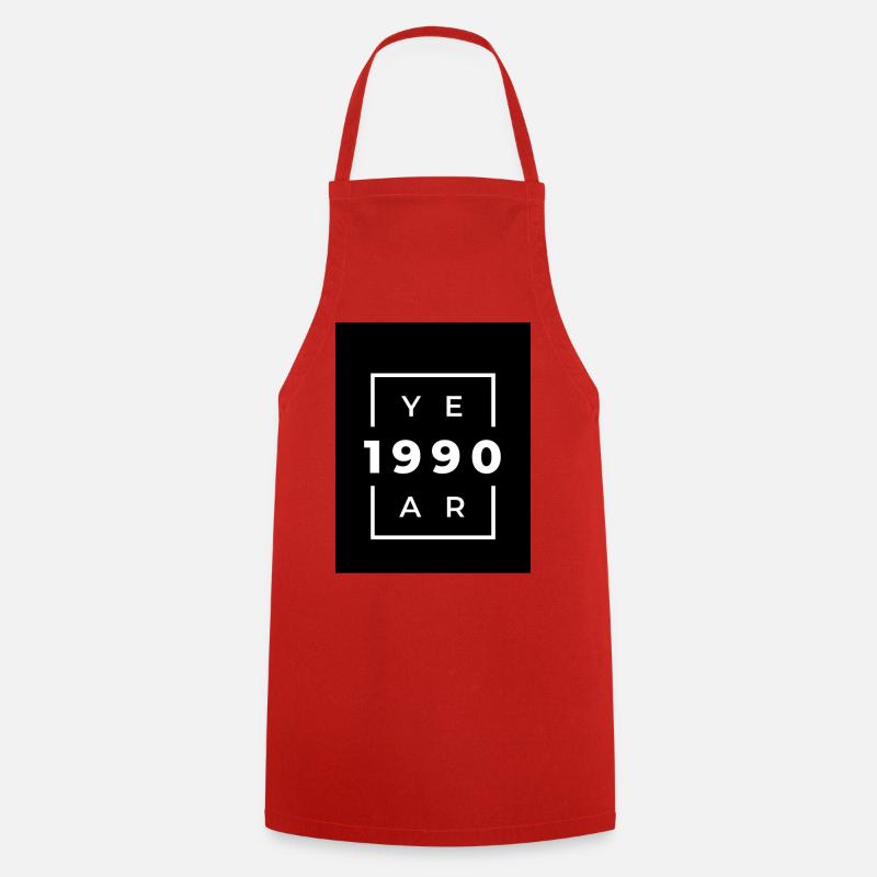Design Graphique Anniversaire 1990 - Tablier de cuisine - rouge