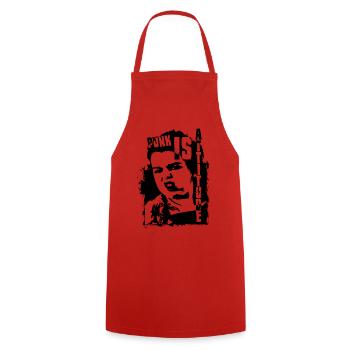 Le punk est l’attitude - Tablier de cuisine - rouge - Devant - AI Model Male 185 dark (185cm)