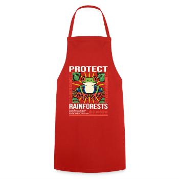 Protect Rainforests-Environmental Awareness - Cooking Apron - red - Front - AI Model Male 185 dark (185cm)