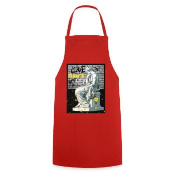 Ne pleure pas - Tablier de cuisine - rouge - Devant - AI Model Male 185 dark (185cm)