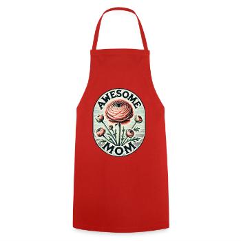Awesome Mom - Cooking Apron - red - Front - AI Model Male 185 dark (185cm)