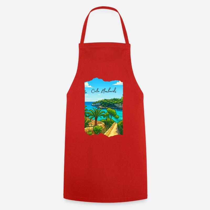 Cala Lombards - Majorque - Tablier de cuisine - rouge