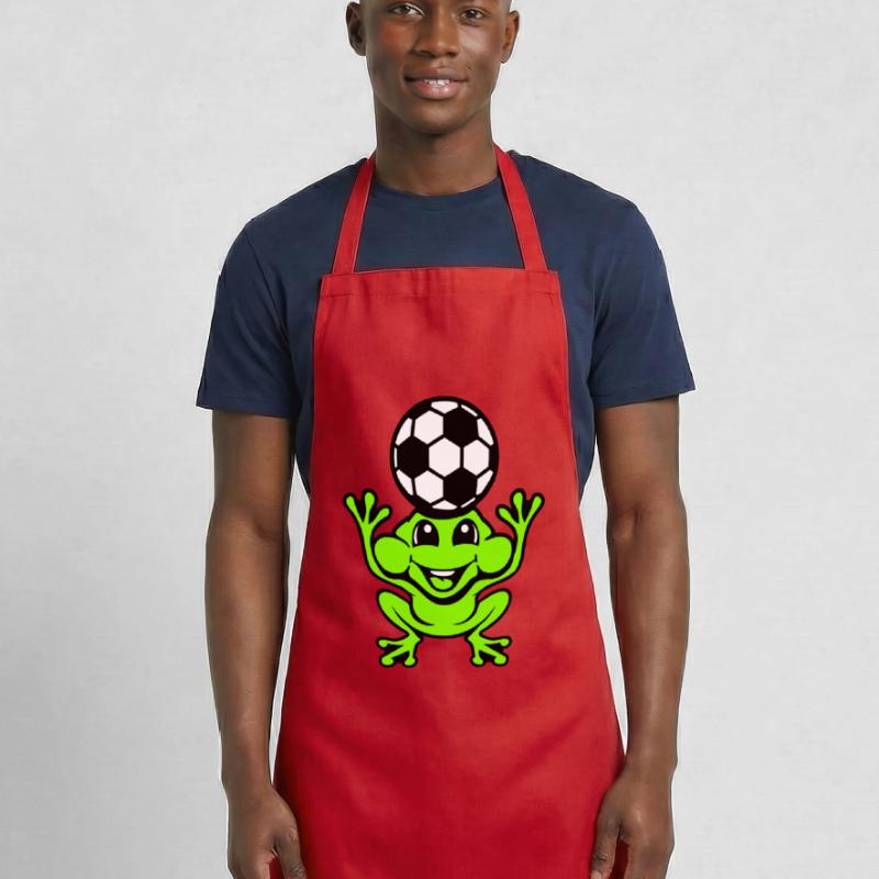 Frog Soccer Header Ball Playing Toad Cooking Apron