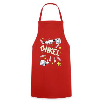 oncle - Tablier de cuisine - rouge - Devant - AI Model Male 185 dark (185cm)