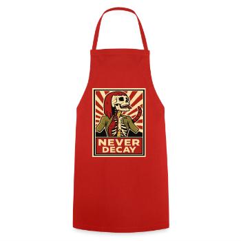 Never Decay Skelet Punk - Cooking Apron - red - Front - AI Model Male 185 dark (185cm)