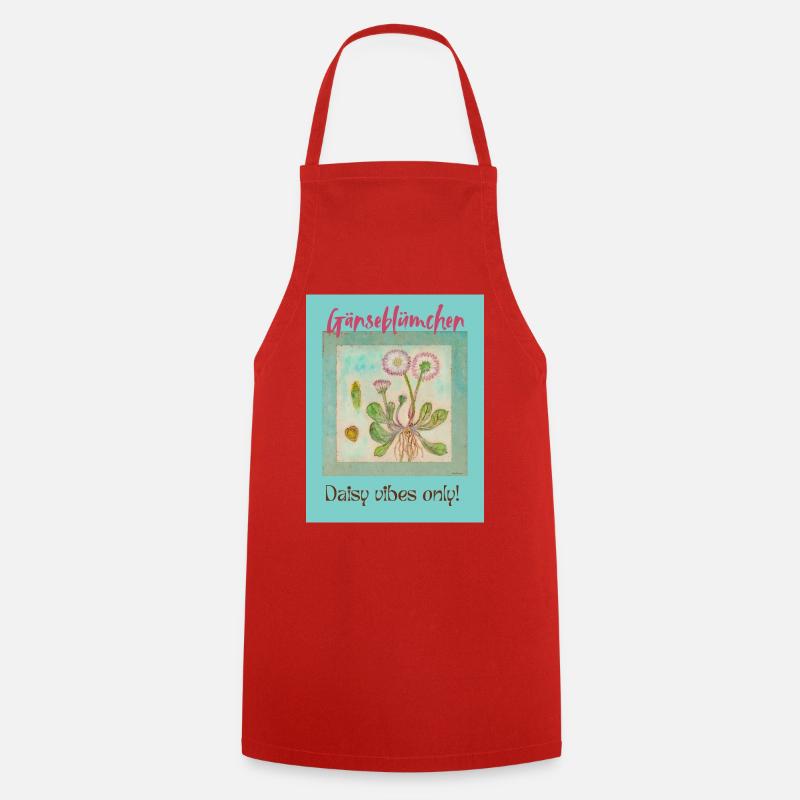 Daisy Vibes - Tablier de cuisine - rouge