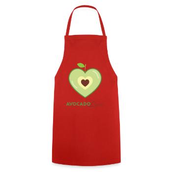 Avocado Heart Love - Cooking Apron - red - Front - AI Model Male 185 dark (185cm)