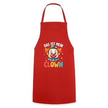 Déguisement de clown de carnaval Carnaval Carnaval - Tablier de cuisine - rouge - Devant - AI Model Male 185 dark (185cm)